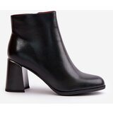 Boto Smooth Women's Heeled Boots Made Of Eco Leather Insulated Black Milisea | shoptok.hr