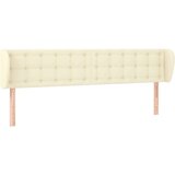  Vzglavje z ušesi krem 183x23x78/88 cm umetno usnje, (20953820) | Shoptok.si