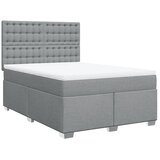  Krevet s oprugama i madracem svjetlosivi 140x190 cm od tkanine | shoptok.hr