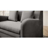 ELTAP Siva baršunasti sklopiva sofa 130 cm Ario – | shoptok.hr