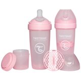 Twistshake steklenička anti-colic pro double pastel pink Cene