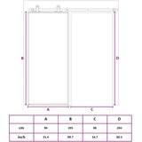  Klizna vrata od stakla ESG i aluminija 90 x 205 cm crna | shoptok.hr