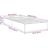  Ottomanska Okvir za krevet s pohranom s pohranom Baršun - Tamnozelena 90 x 190 cm | shoptok.hr