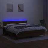  box spring s madracem LED tamnosmeđi 180x200 cm tkanina | shoptok.hr