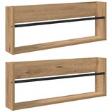  Polica za časopise Zidne 2 pcs Umjetnički hrast 80 x 12 x 30 cm | shoptok.hr
