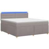  Boxspring krevet s madracem Sivosmeđa 180 x 200 cm Tkanina - Sivosmeđa 180 x 200 cm Dizajn linija | shoptok.hr