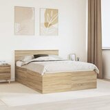  Krevetna konstrukcija s uzglavljem Sonoma hrast 150 x 200 cm | Eponuda.com