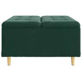  Shranjevalna tabureta Temno zelena 80 x 80 x 45 cm Žamet, (5000208380) | Shoptok.si