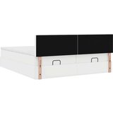 vidaXL Otomanski posteljni okvir z vzmetnicami bel 200x200cm um. usnje | Shoptok.si