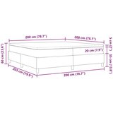 Box Spring Krevet s Madracem Svijetlo Zeleni Sivi 200x200 cm Kord Tkanina | shoptok.hr