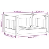  Krevet za psa Vosak smeđa 55 x 45 x 28 cm Čvrsto borovo drvo | shoptok.hr