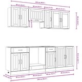  8-dijelni set kuhinjskih ormarića "Lucca" sivo-betonski inženjerski drvo | shoptok.hr
