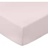 Rožnata napenjalna rjuha iz bombažnega perkala 90x190 cm Cotton Percale –