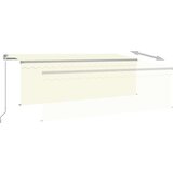  Ročno zložljiva tenda s senčilom LED 4x3 m krem - - krema - 30.96 - 4 x 3 m - 2025- | Shoptok.si