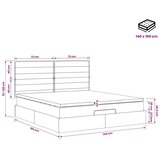  Podesivi krevet s madracem Tamno smeđa 140 x 190 cm Tkanina - Tamno smeđa 140 x 190 cm Dizajn linija | shoptok.hr