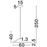 Nova Luce Aluminijasta LED zatemnitvena viseča svetilka v srebrni barvi ø 60 cm Tilia – | Shoptok.si