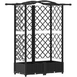  Povišeni krevet s mrežom i krovom Crna 124 x 40 x 126 cm PP | Eponuda.com