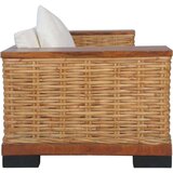  2-dijelni set sofa od prirodnog ratana s jastucima smeđi | shoptok.hr