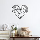  HEART black decorative metal wall accessory Cene