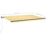  Tenda na automatsko uvlačenje 500x300 cm žuto-bijela | shoptok.hr