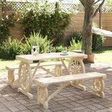 vidaXL 3-dijelni vrtni blagovaonski set od masivne jelovine | shoptok.hr