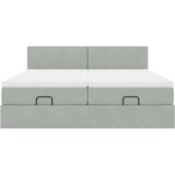 vidaXL Okvir kreveta s madracima svijetlosivi 200x200cm baršunasti | shoptok.hr