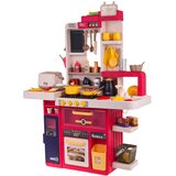  Otroška kuhinja za igro Kitchenette z zvočnimi, svetlobnimi in vodnimi učinki - 80 elementov - rdeča | Shoptok.si