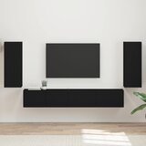  Set TV komoda 4 pcs Crna Konstruirano drvo | Eponuda.ba