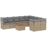  10-dijelni set vrtnih sofa s jastucima bež od poliratana | shoptok.hr