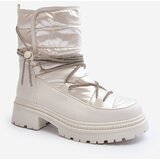Kesi Women's snow boots with decorative lacing, white Rilana Cijene