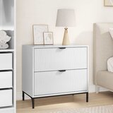  Noćni ormarić s ladicama Visoko sjajno bijela 63.5 x 36 x 61 cm | shoptok.hr