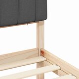  Posteljni okvir z oblazinjenim vzglavjem z vzglavjem Temno siva, (5000101436) | Shoptok.si