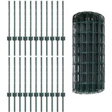 Euro ograda s postom 50 x 0,6 m Čelik premazan PVC-om Zelena | shoptok.hr