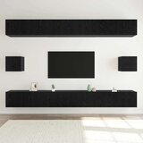 vidaXL Set TV komoda Zidne 8 pcs Crni hrast 100 x 30 x 30 cm | shoptok.hr
