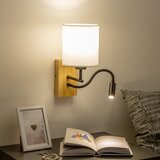  Brilagi - LED zidna lampa NUBILA WOOD 1xE27/25W/230V + LED/3W hrast/bela | Eponuda.com