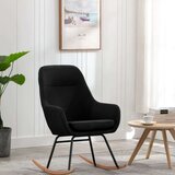  Stolica za ljuljanje od tkanine crna | shoptok.hr