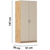 Mömax Omara Za Oblačila Celle Mat, Barva Šampanjca | Shoptok.si