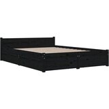  Posteljni okvir s predali črn 140x190 cm, (20644269) | Shoptok.si