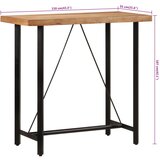  Barski stol 110 x 55 x 107 cm masivno drvo bagrema i željezo | shoptok.hr