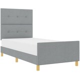  Krevetna konstrukcija Svjetlosiva 100 x 200 cm tkanina | shoptok.hr