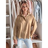 DStreet Koszula damska one size oversize SATINIA beżowa | shoptok.hr
