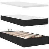 vidaXL Otomanski posteljni okvir z vzmetnicami črn 180x200 cm blago | Shoptok.si