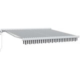 Tenda na uvlačenje antracit i bijela 3x2,5 m tkanina i aluminij | shoptok.hr