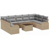  Set sofe s jastukom 10 pcs Bež Poli Ratan | shoptok.hr