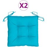  Jastuci za stolice 2 kom tirkizni 40 x 40 x 7 cm od tkanine | shoptok.hr