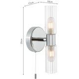  Där Lighting BOL0950 - Kupatilska zidna lampa BOLTON 2xG9/5W/230V IP44 hrom | Eponuda.com