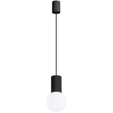 Sollux Črna viseča svetilka s steklenim senčilom ø 12 cm Orbital – | Shoptok.si
