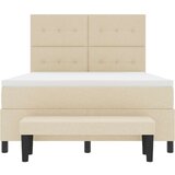  Posteljni okvir z vzmetnico Set 2 Bež Tkanina 140 x 200 cm, (22067397) | Shoptok.si