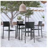  5-dijelni vrtni blagovaonski set crni | shoptok.hr