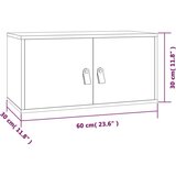  Zidni ormarići 2 kom 60 x 30 x 30 cm od masivne borovine | shoptok.hr
